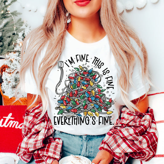 Graphic Tee, Tshirt, Christmas, Holiday, Everything Is Fine