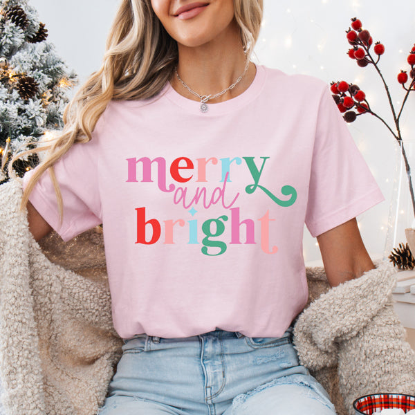 Graphic Tee, Tshirt, Christmas, Holiday, Merry and Bright