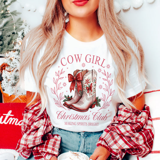 Graphic Tee, Tshirt, Christmas, Holiday, Cowgirl Club