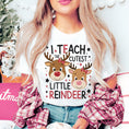 Load image into Gallery viewer, Graphic Tee, Tshirt, Teacher, Christmas, Holiday, Teach Little Reindeer
