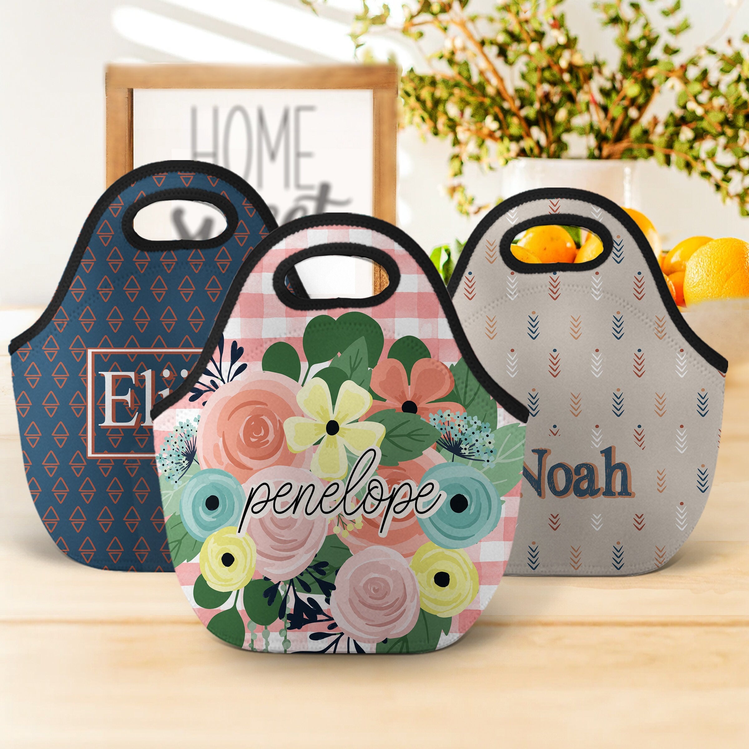 Monogram discount lunch bag