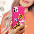 Load image into Gallery viewer, Personalized Animal Initial Phone Case, Custom Letter Case, iPhone 16 case, 15, 14, 13, Magsafe, Pro Max, Leopard, Cheetah, Tiger, Zebra
