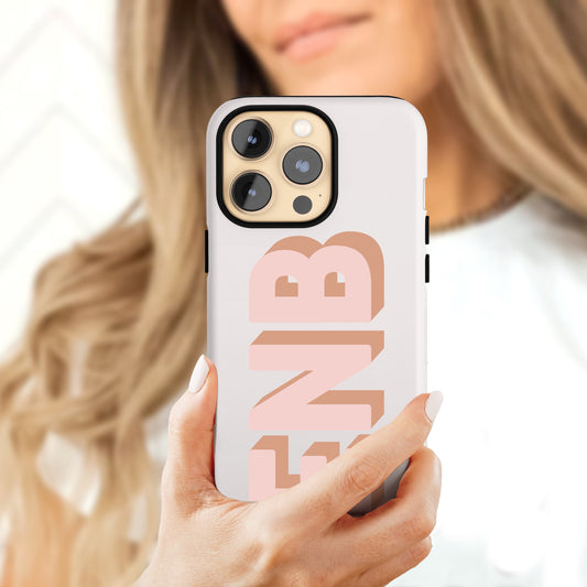 Personalized Shadow Initial Phone Case, Custom Name Case, iPhone 15, iPhone 16, Magsafe, Iphone 14, Pro Max, Mini, Iphone 12, Boho Large