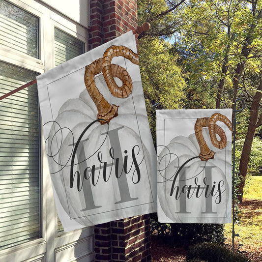 Personalized Fall Flags, House, Garden Flags, Porch, Yard Flags, Fall Decor, Autumn,Thanksgiving Pumpkin Classy Modern Minimalist Fall Decor