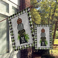 Load image into Gallery viewer, Personalized Flag, Custom Fall Garden & House Flag, Farmhouse Garden Flag, Harvest Farmhouse Decor, Pumpkin Topiary Chinoiserie, Stripe Dots
