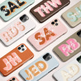 Load image into Gallery viewer, Personalized Shadow Initial Phone Case, Custom Name Case, iPhone 15, iPhone 16, Magsafe, Pro Max, Mini, 12, Boho Large Initial and Name
