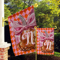 Load image into Gallery viewer, Personalized Fall Flag, Custom Garden & House Flag, Maximalist Garden Flag, Pumpkin, Jewel Halloween, bling pumpkins, diamonds, sequins
