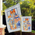 Load image into Gallery viewer, Personalized Flag, Custom Fall Garden & House Flag, Pumpkin Chinoiserie, Blue Ginger Jar, Preppy Bow Pumpkin, Initial, Halloween, Stripes
