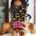 Load image into Gallery viewer, Personalized Shadow Initial Phone Case, Custom Name, iPhone 16, 15, 14, 13, 12, Magsafe, Pro Max, Plus,Mini, Watercolor Leopard, Cheetah
