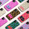 Load image into Gallery viewer, Personalized Shadow Initial Phone Case, Custom Name, iPhone 16, 15, 14, 13, 12, Magsafe, Pro Max, Plus,Mini, Watercolor Leopard, Cheetah
