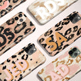 Load image into Gallery viewer, Personalized Boho Leopard, Shadow Initial Phone Case, Custom Name, iPhone 16, 15, 14, 13, 12, Magsafe, Pro Max, Plus,Mini, Cheetah, Neutral
