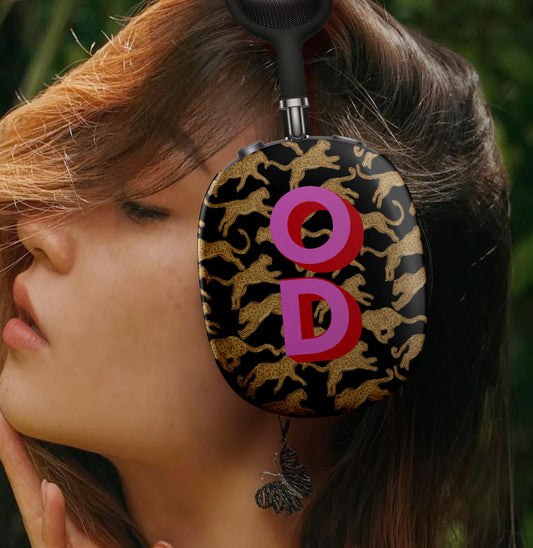 Personalized Airpods Max Covers, Custom Air Pod Max, Snap Headphone Protective Cover, Initials,Letters,Preppy, Leopard, Cheetah, Maximalist