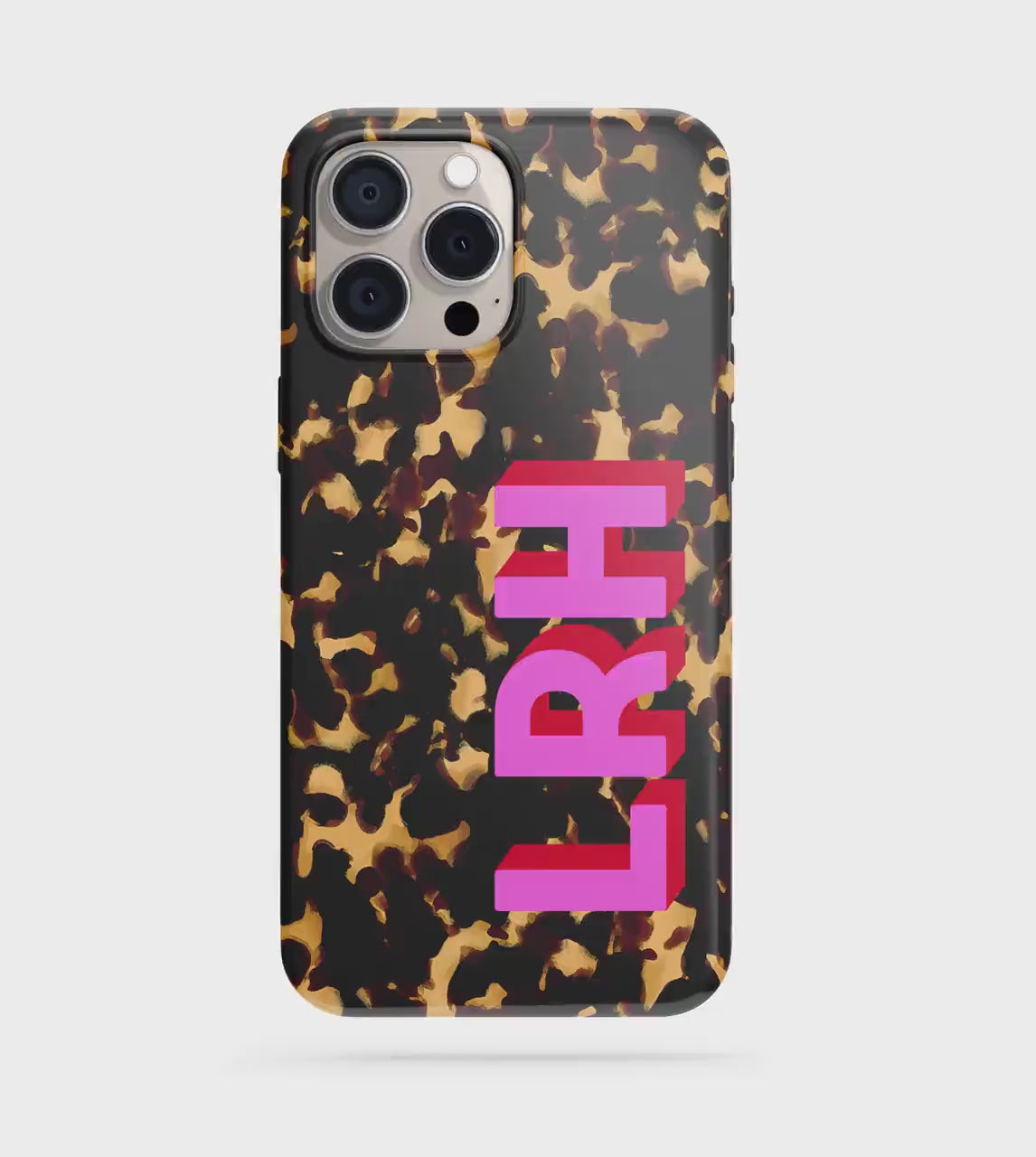 Personalized Shadow Initial Phone Case