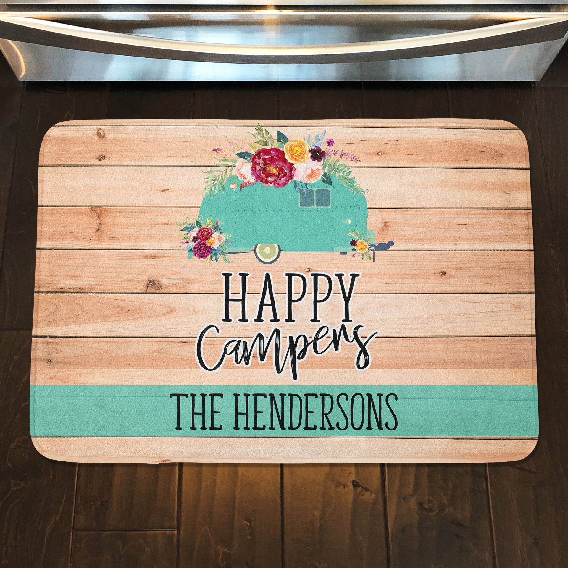 Happy Campers 18x27 Personalized Doormat